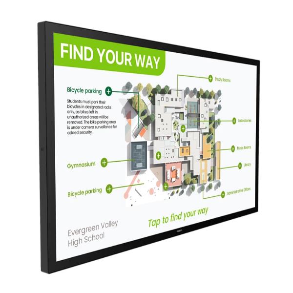 foto del prodotto philips 3000 series 55bdl3751t 00 visualizzatore di messaggi pannello piatto interattivo 138,4 cm 54.5 lcd wi fi 450 cd m 4k ultra hd nero touch screen processore integrato android