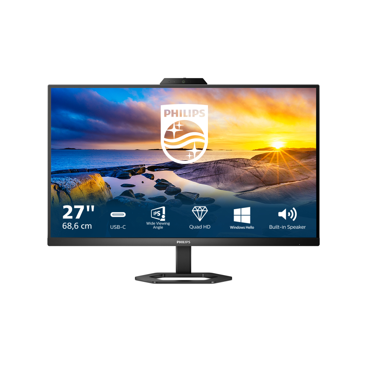 foto del prodotto philips 5000 series 27e1n5600he 00 monitor pc 68,6 cm 27 2560 x 1440 pixel quad hd lcd nero