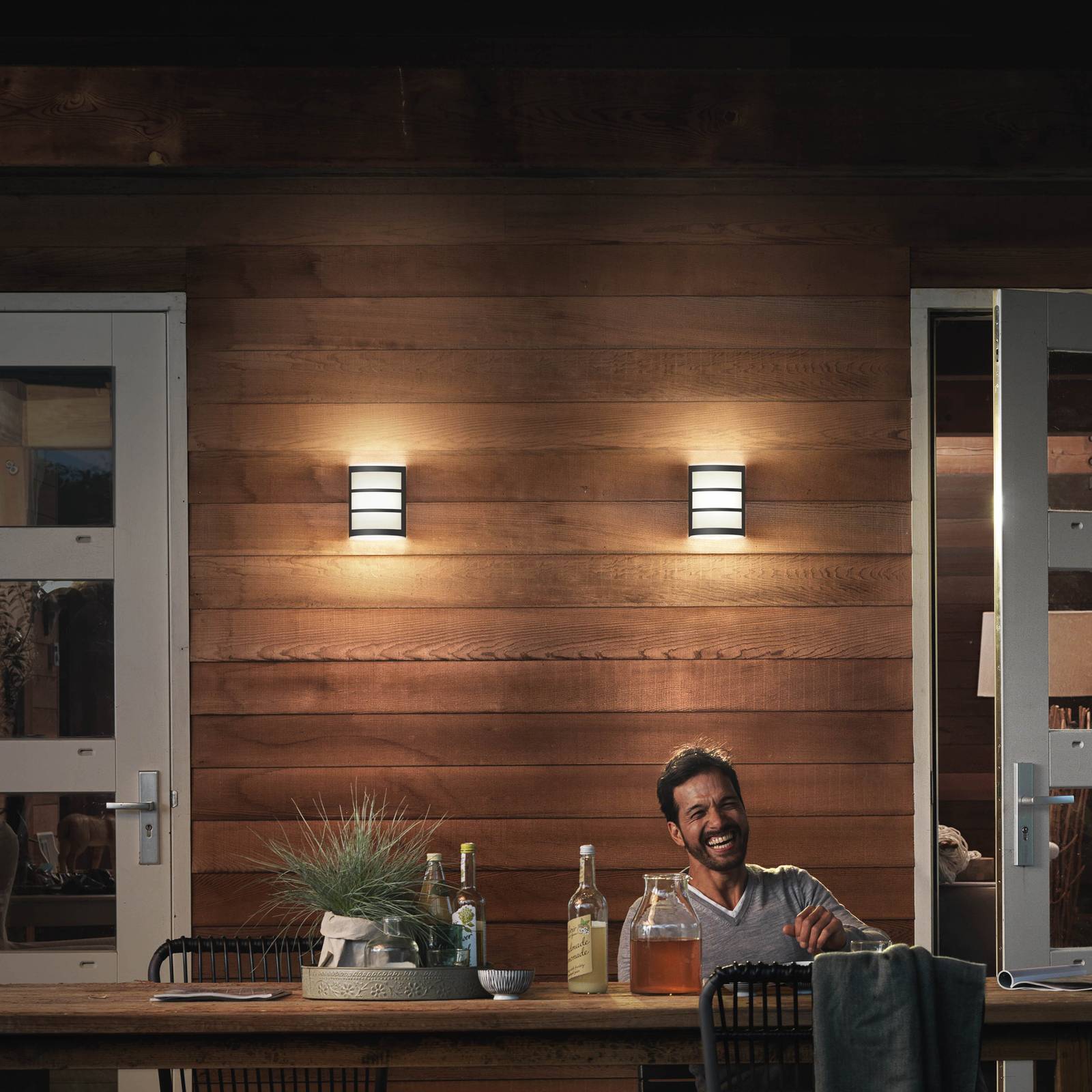 foto del prodotto philips applique da esterno a led python ue, antracite