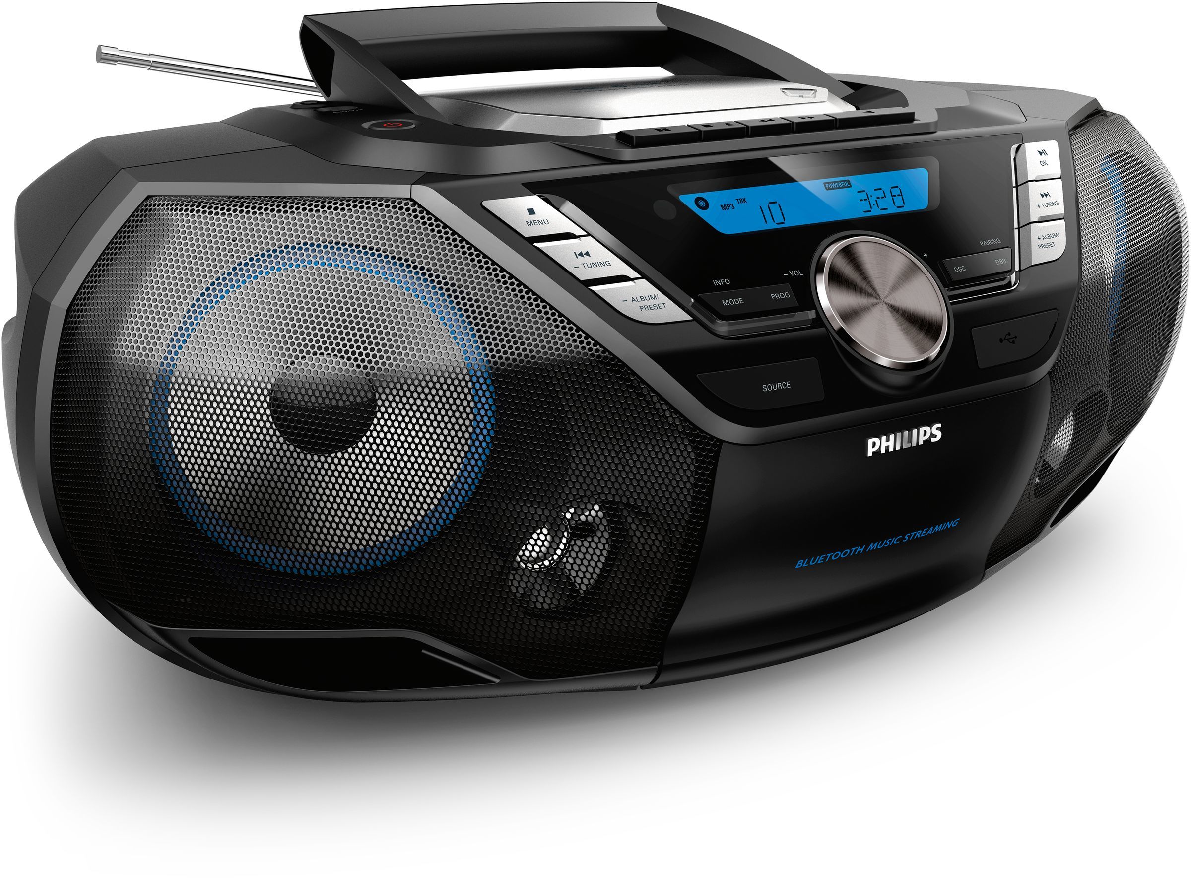 foto del prodotto philips azb798t 12 impianto stereo portatile analogico e digitale 12 w dab, dab , fm nero riproduzione mp3