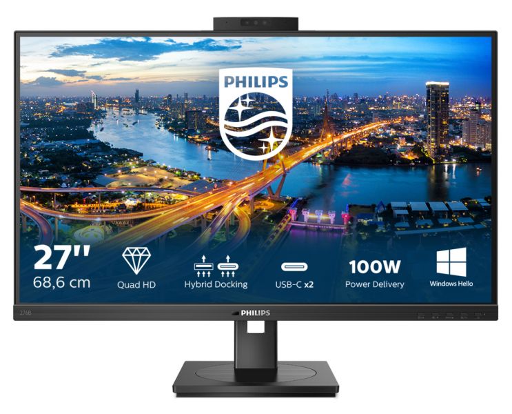 foto del prodotto philips b line 276b1jh 00 monitor pc 68,6 cm 27 2560 x 1440 pixel quad hd lcd nero
