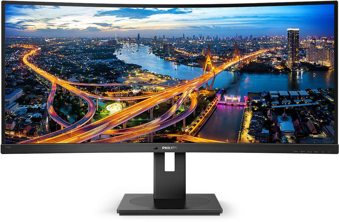 foto del prodotto philips b line 346b1c 00 monitor pc 86,4 cm 34 3440 x 1440 pixel quad hd lcd nero