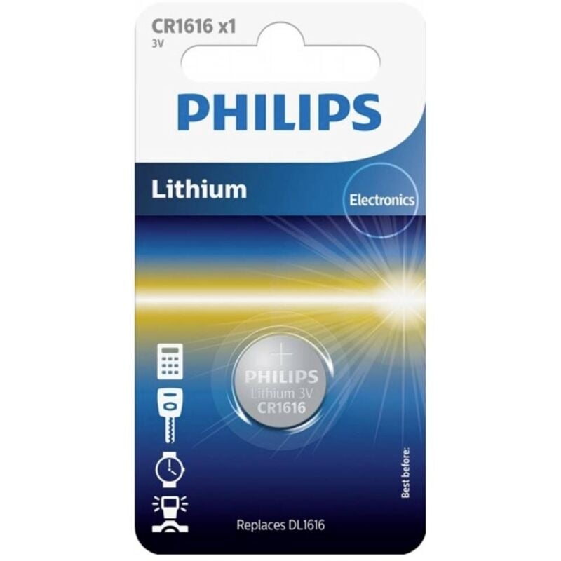 foto del prodotto philips batteria a bottone cr 1616 3 v 1 pz. litio minicells