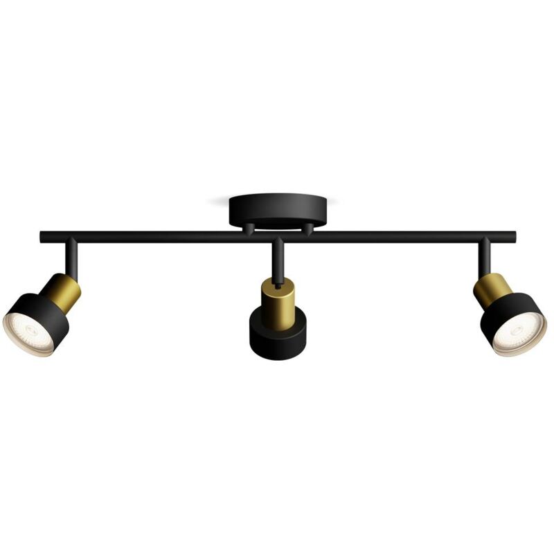 foto del prodotto philips conduit 8720169299917 faretto da soffitto gu10 nero, oro