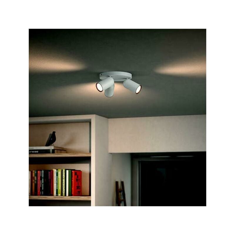 foto del prodotto philips consumer spot pongee 3xgu10 da interno ip20 in metallo colore bianco 915005531101 50583 31 pn 5058331pn