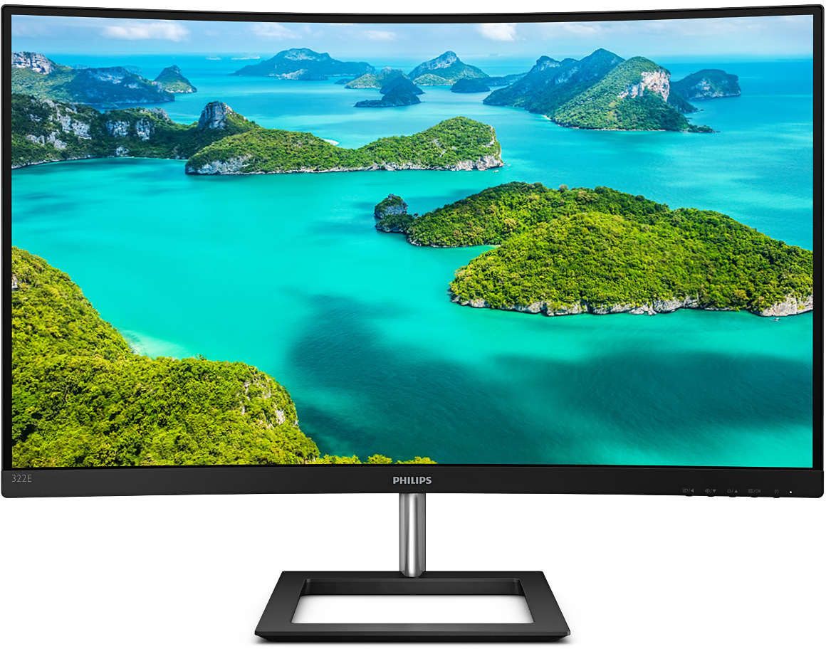 foto del prodotto philips e line 322e1c 00 led display 80 cm 31.5 1920 x 1080 pixel full hd lcd nero