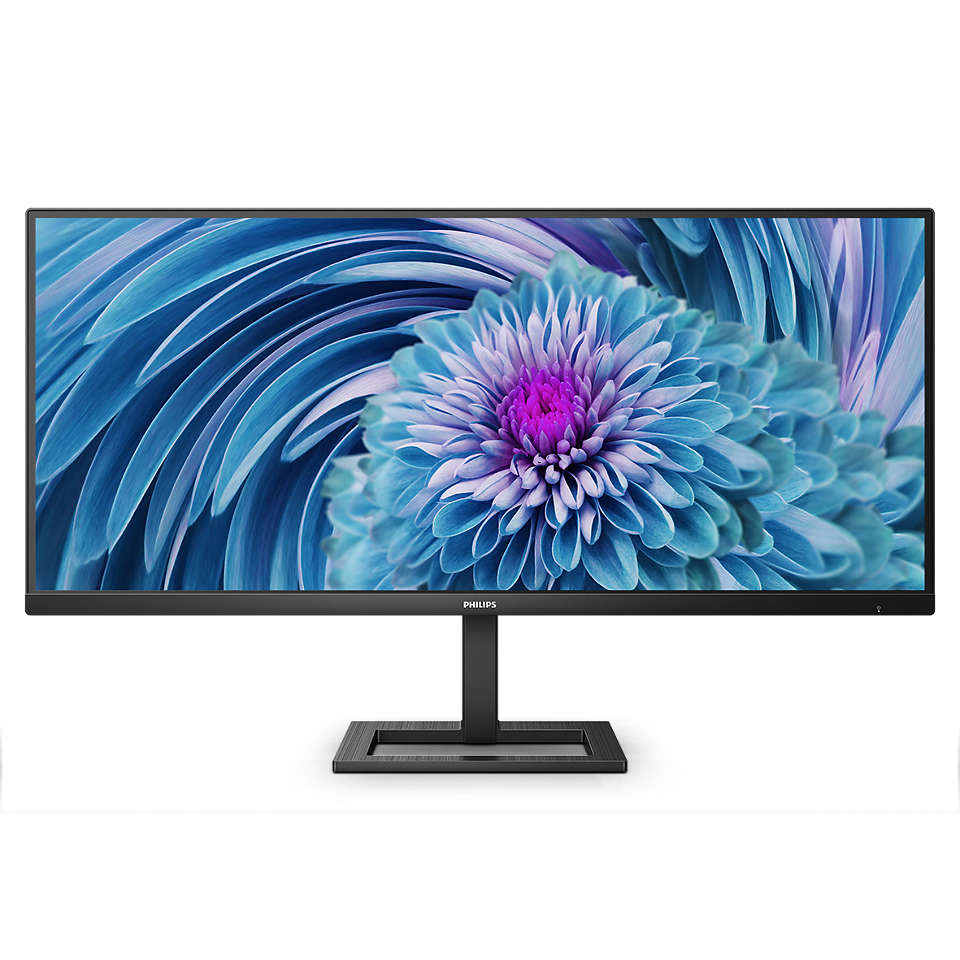 foto del prodotto philips e line 346e2lae 00 led display 86,4 cm 34 3440 x 1440 pixel wide quad hd lcd nero