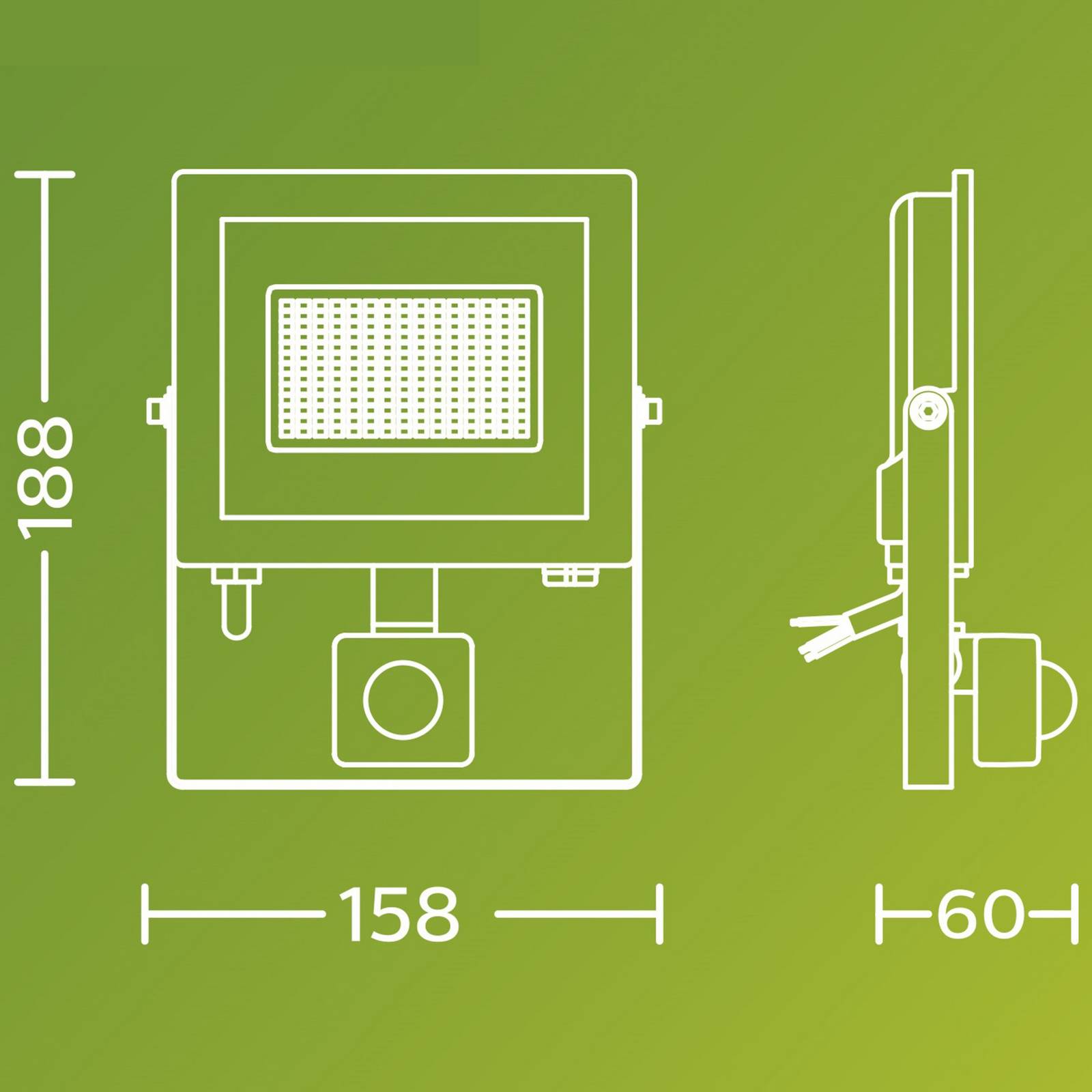 foto del prodotto philips faretto da esterno a led lois ue sensor, 14 w, 3.000 k ip65