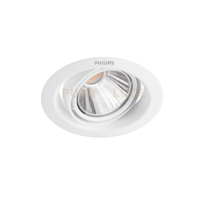 foto del prodotto philips faretto pomeron downlight rotondo bianc, 70mm 7w 4000k