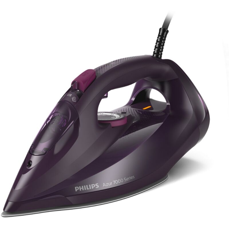 foto del prodotto philips - ferro da stiro a vapore 7000 serie dst7061 30 con suola steamglide elite, 3000 w, viola