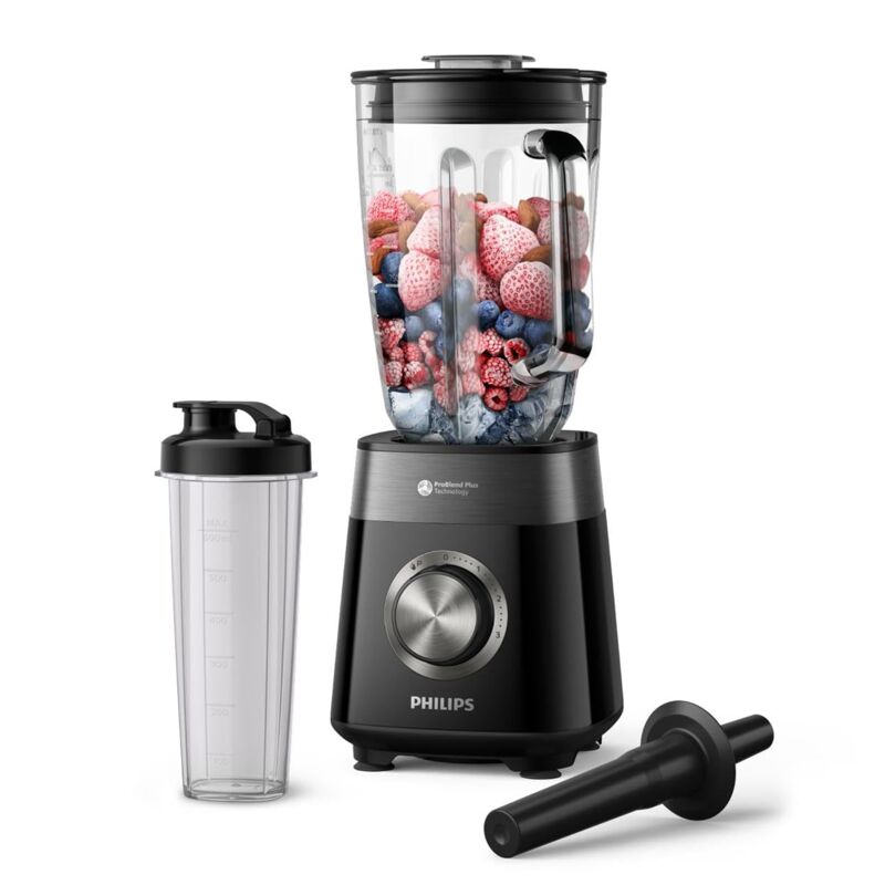 foto del prodotto philips frullatore serie 5000 motore da 1200 w. tecnologia problend plus. bicchiere blend and go. parti lavabili in lavastoviglie. capacit 2l.