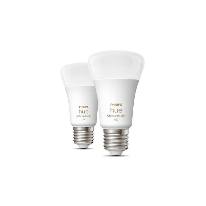 foto del prodotto philips hue 2 lampadine e27 9w a60 white and color ambiance 929002468802 29131700