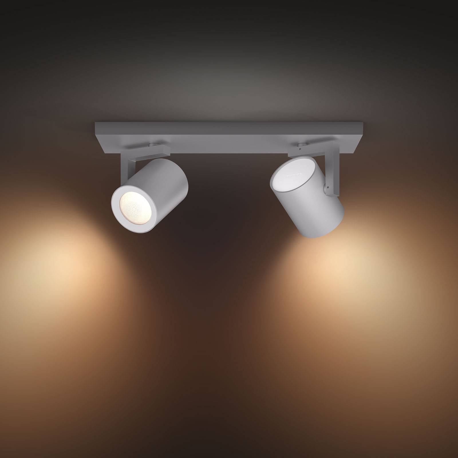 foto del prodotto philips hue argenta spot led 2 luci alluminio