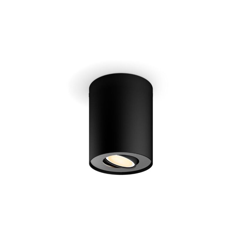 foto del prodotto philips hue faretto a plafone led bluetooth pillar 4.2w 2200 6500k nero 31999800