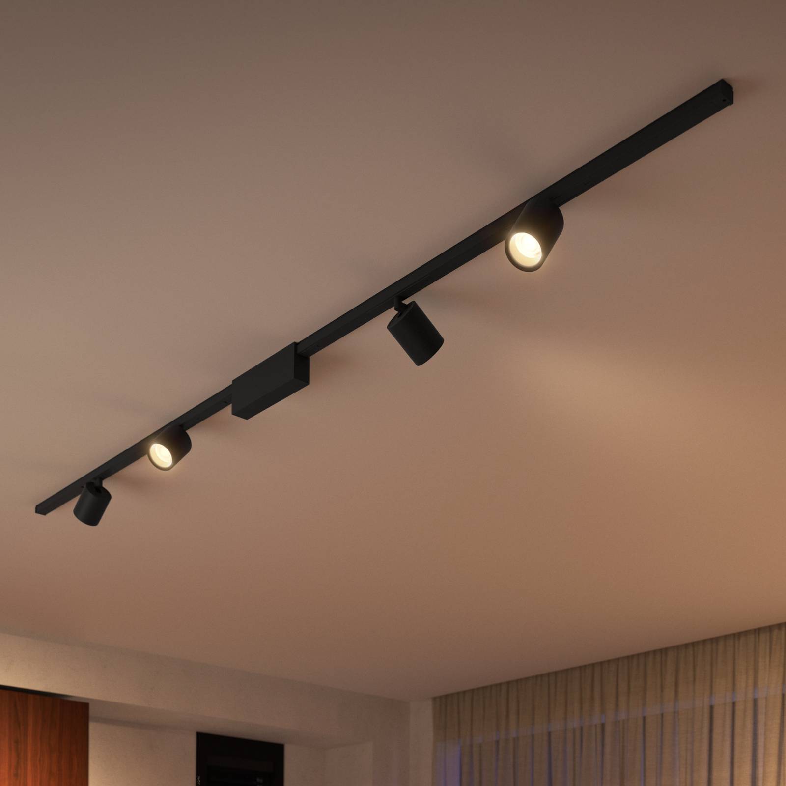 foto del prodotto philips hue perifo sistema binario 4x faretti nero