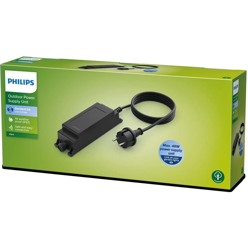 foto del prodotto philips hue philips led gardenlink, alimentatore per illuminazione da esterni, basso voltaggio, ip67, 48w