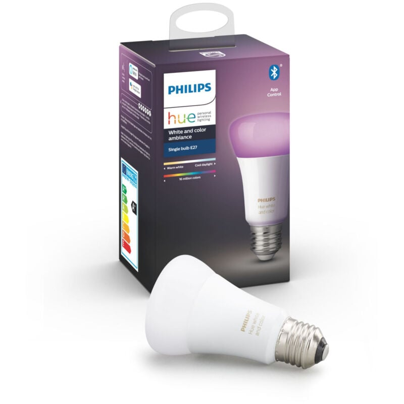 foto del prodotto philips hue white and color ambiance 8718699673109 soluzione di illuminazione intelligente lampadina intelligente bluetooth bianco 9 w