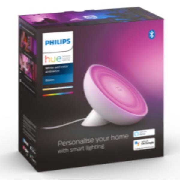 foto del prodotto philips hue white and color ambiance bloom lampada smart da tavolo bianca