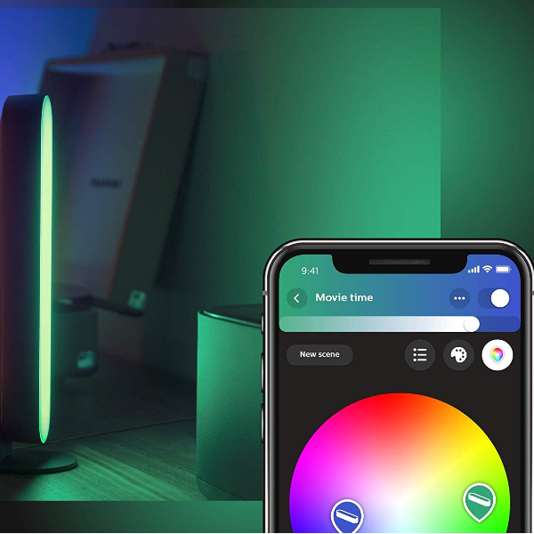 foto del prodotto philips hue white and color ambiance play kit base con alimentatore 2 pezzi nero