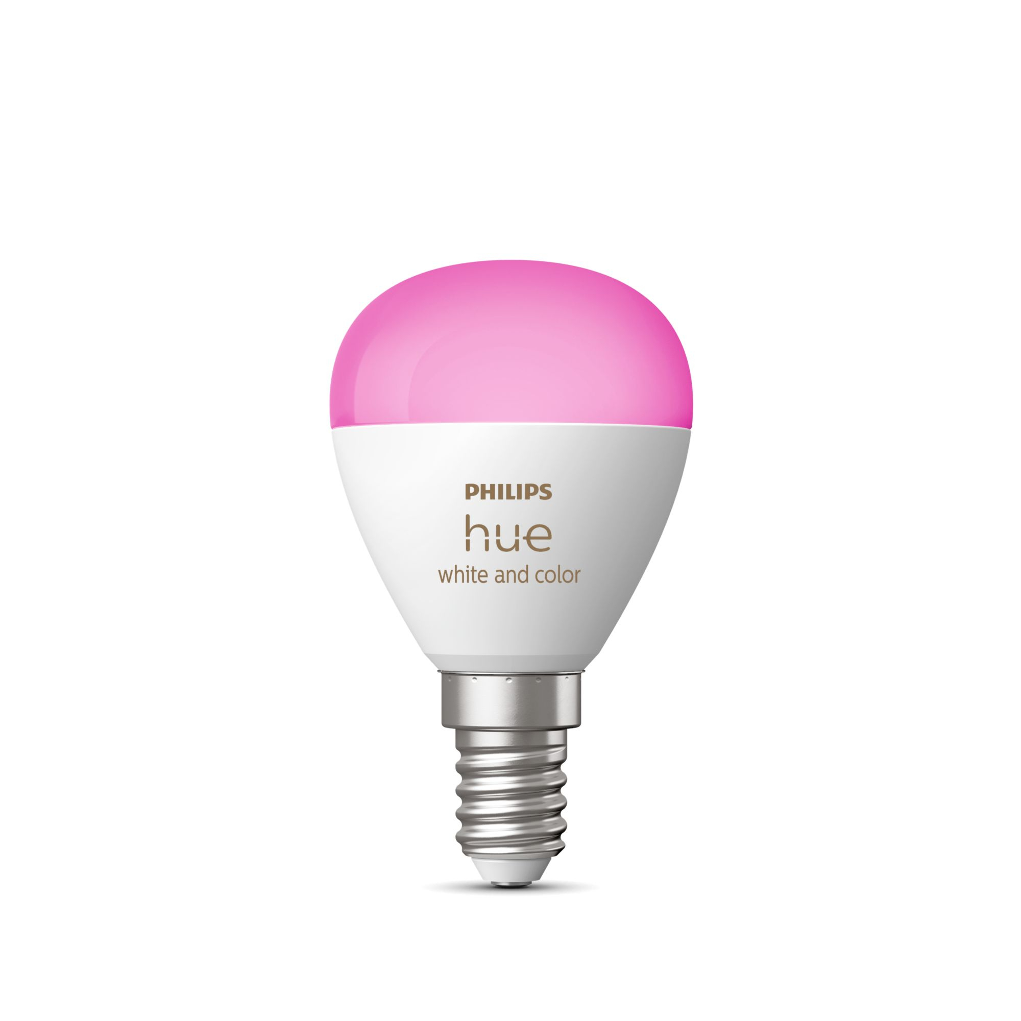 foto del prodotto philips hue white and color ambiance sferetta lampadina connessa e14