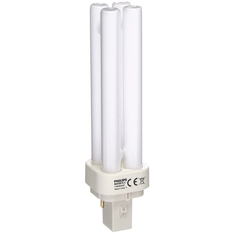foto del prodotto philips lampada lampadina fluorescente compatta senza alimentatore integrato master pl c 13w 840 2p 1ct 5x10box master pl c 2pin 13 w plc1384