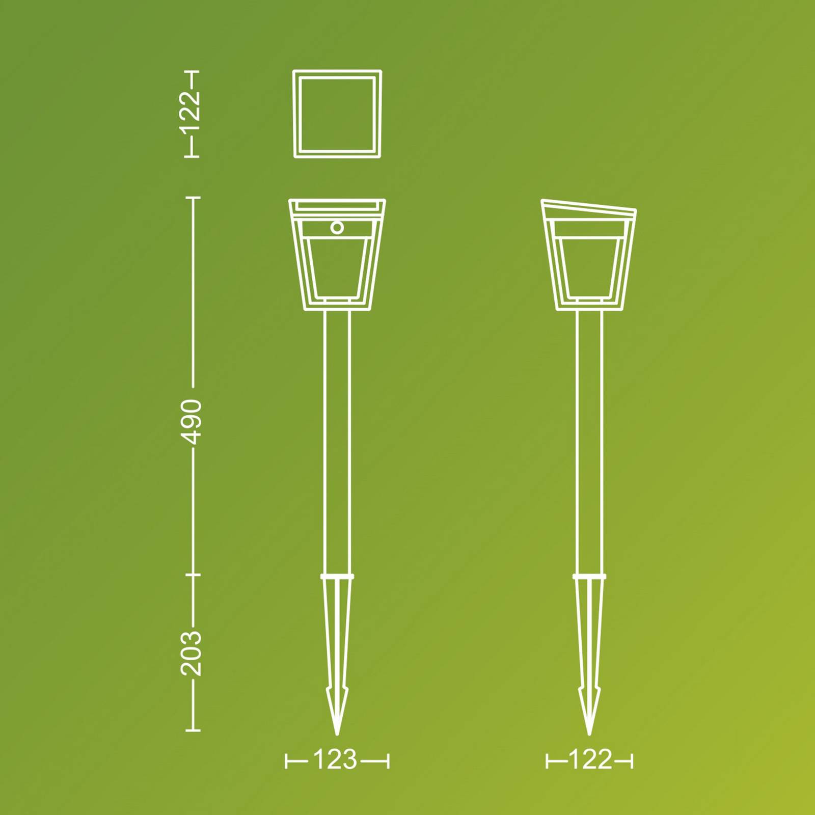foto del prodotto philips lampada led solare con picchetto nissa ue, plastica, ip44
