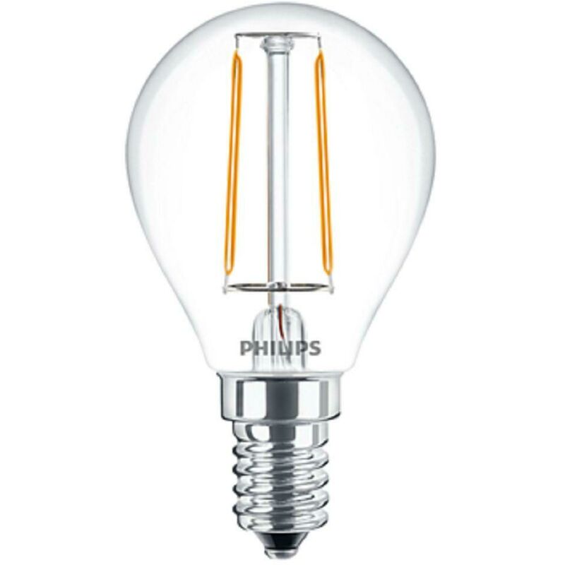 foto del prodotto philips lampadina a filamento cla ledluster nd 2 25w p45 e14 827 philedlus25e14