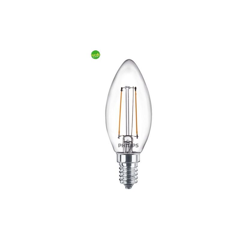 foto del prodotto philips lampadina led candela trasparente 2,2 w 25 w e14 4.000 k 
