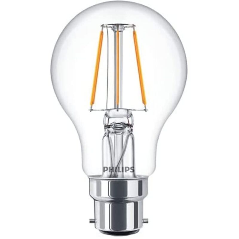 foto del prodotto philips lampadina led goccia filamento, equivalente a 40 w attacco b22, luce bianca calda, non dimmerabile