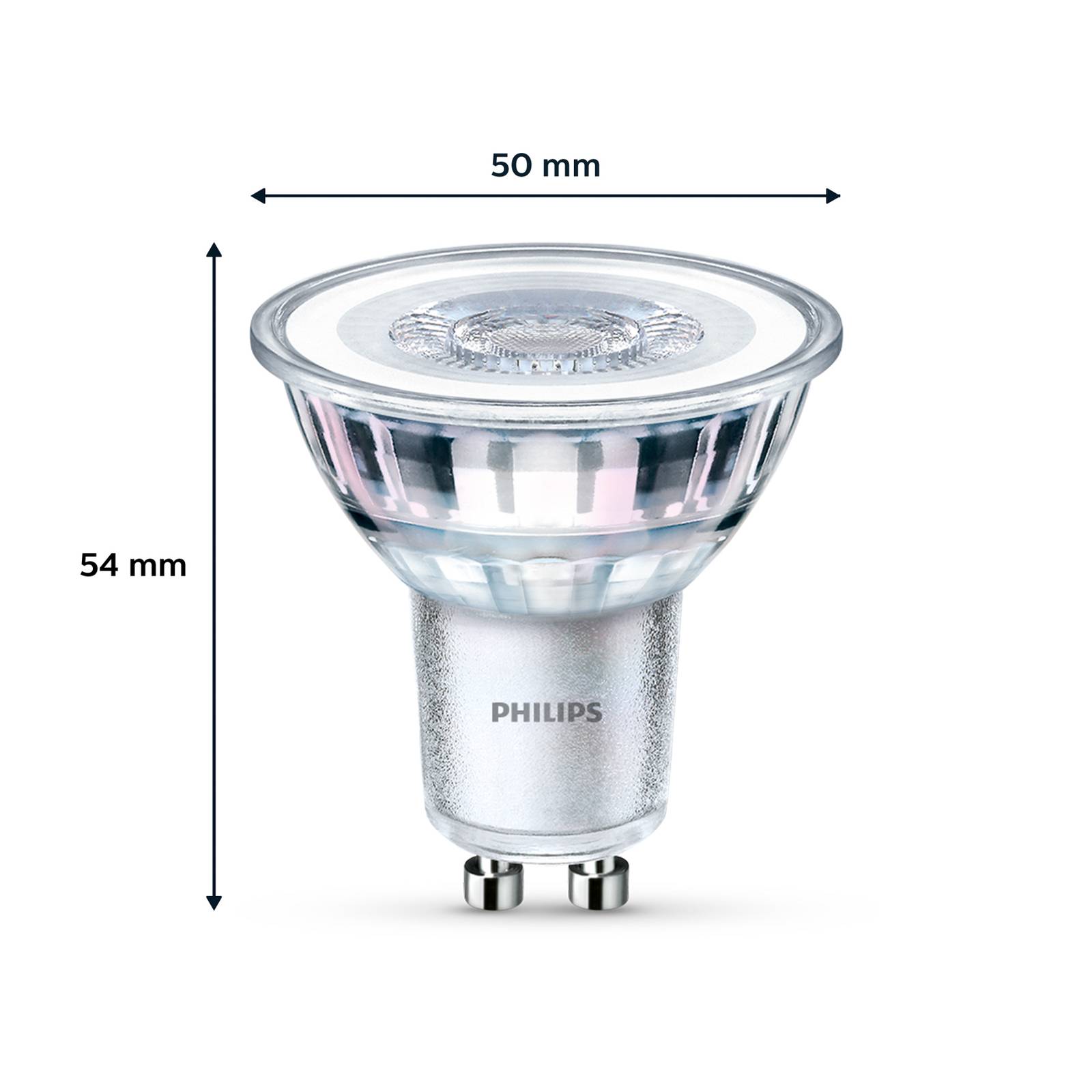 foto del prodotto philips lampadina led gu10 3,5w 255lm 827 chiaro 36 6pcs