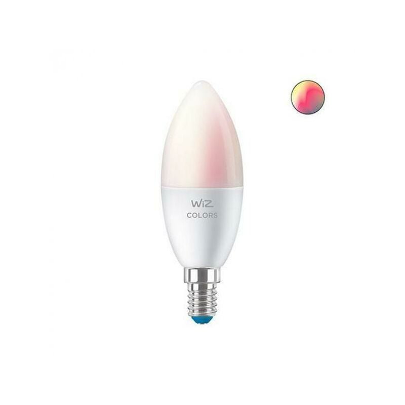 foto del prodotto philips lampadina wiz color candela smerigliata 40w e14 rgb 2k 6k 470lm