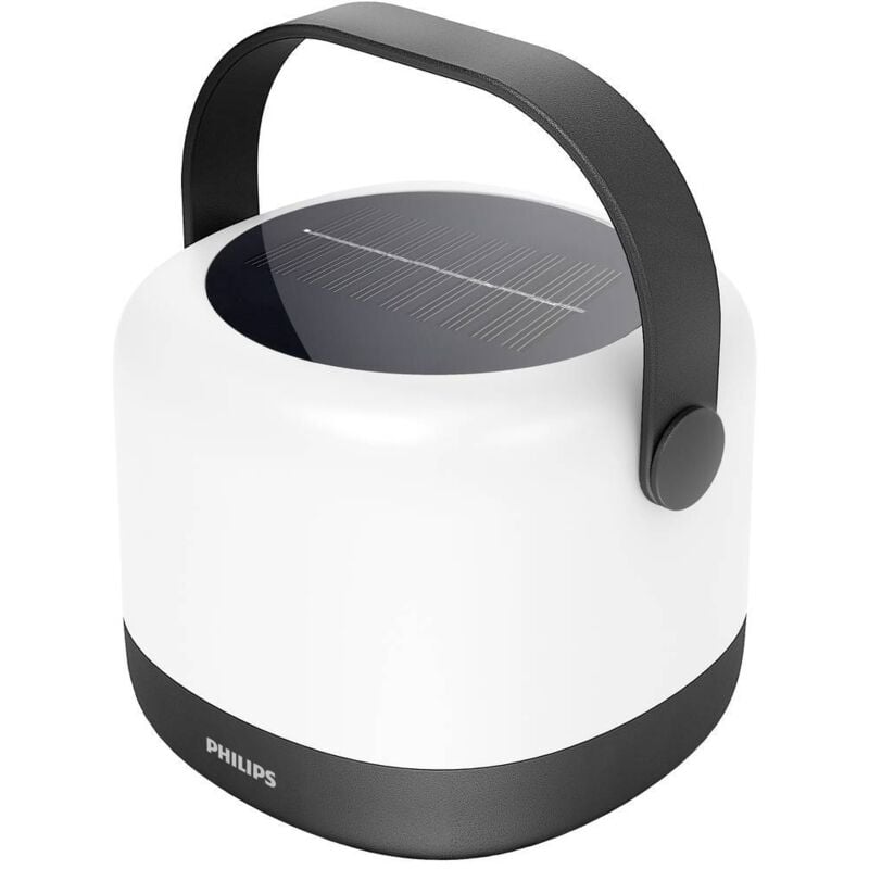 foto del prodotto philips led 8720169296503 alula sr pt 1.2w rgb30k bl lampada solare da tavolo 1.2 w bianco caldo, rgb bianco, nero