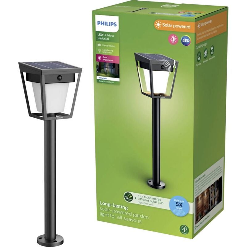 foto del prodotto philips led 929004632001 nissa lampada solare da terra per esterni led monocolore led a montaggio fisso 1.8 w nero