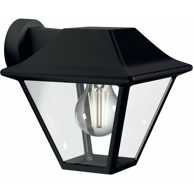 foto del prodotto philips led alpenglow lampada da parete per esterni, lanterna con supporto a muro, nero