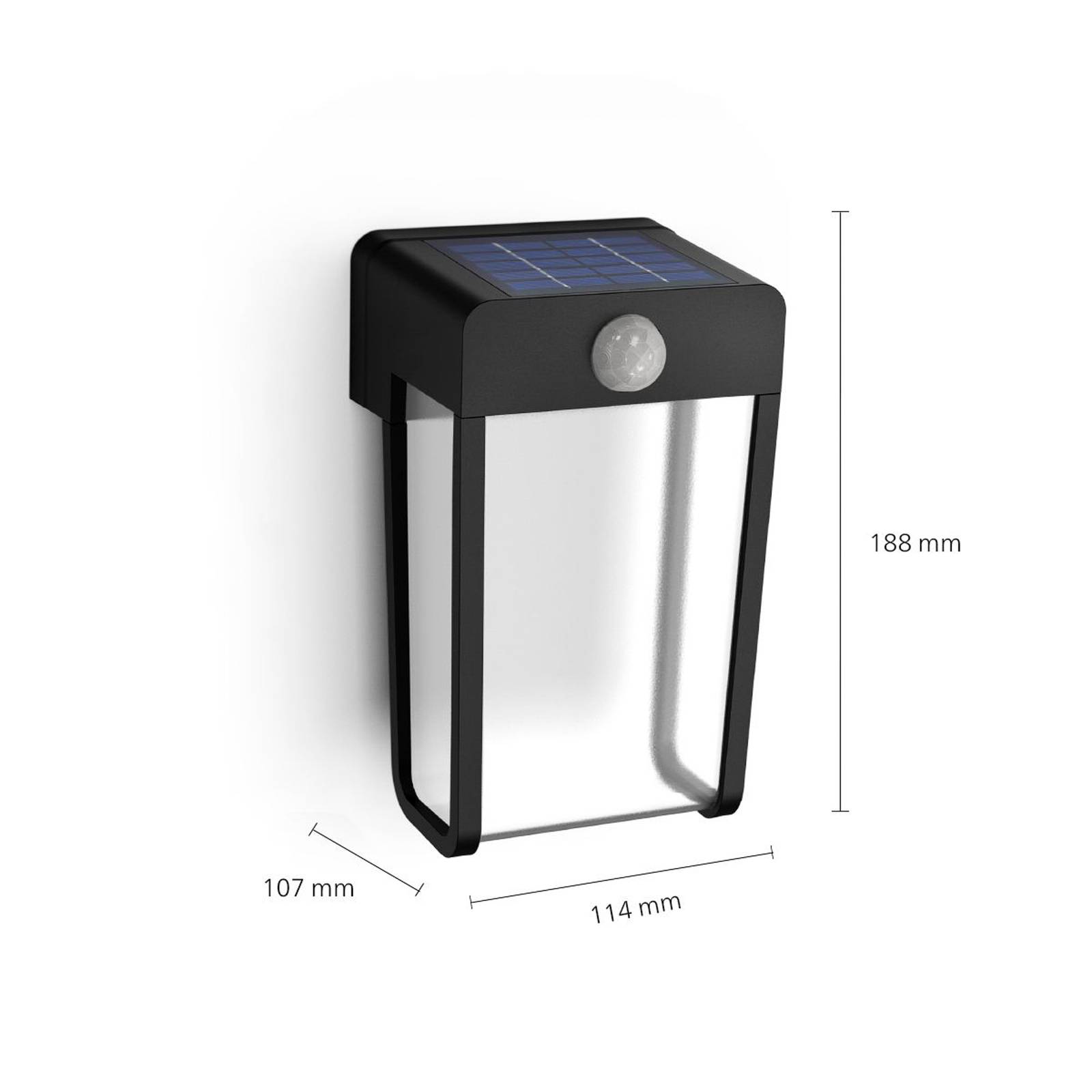 foto del prodotto philips led applique a led copertura, nero chiaro, sensore