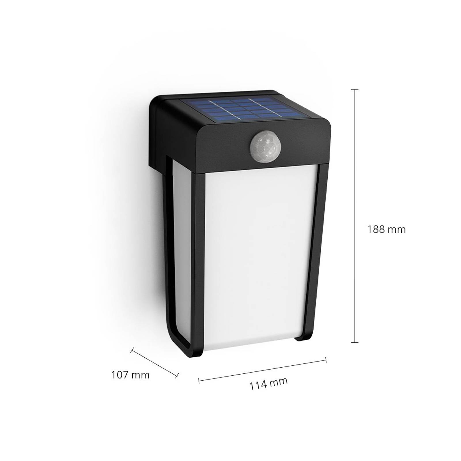 foto del prodotto philips led applique a led copertura, nero opal, sensore