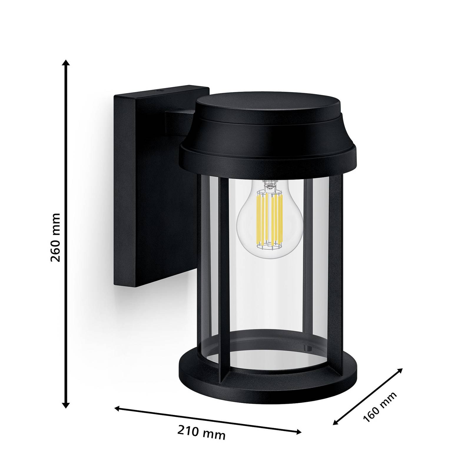 foto del prodotto philips led bellini 8720169266391 lampada da parete per esterno e27 nero
