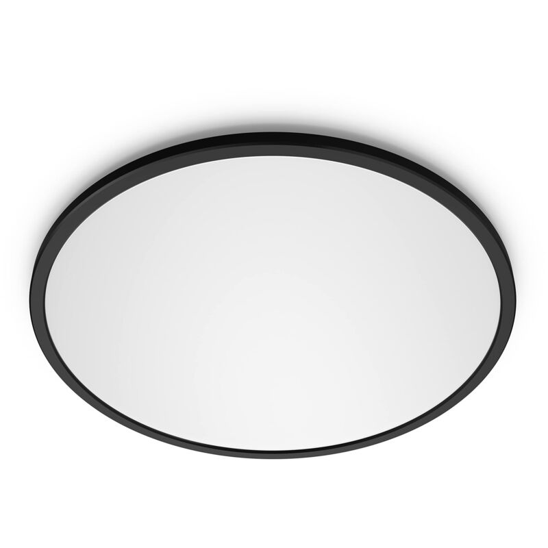 foto del prodotto philips led lampada da soffitto superslim, equivalente a 18w, luce bianca calda, ip20, non dimmerabile, nero