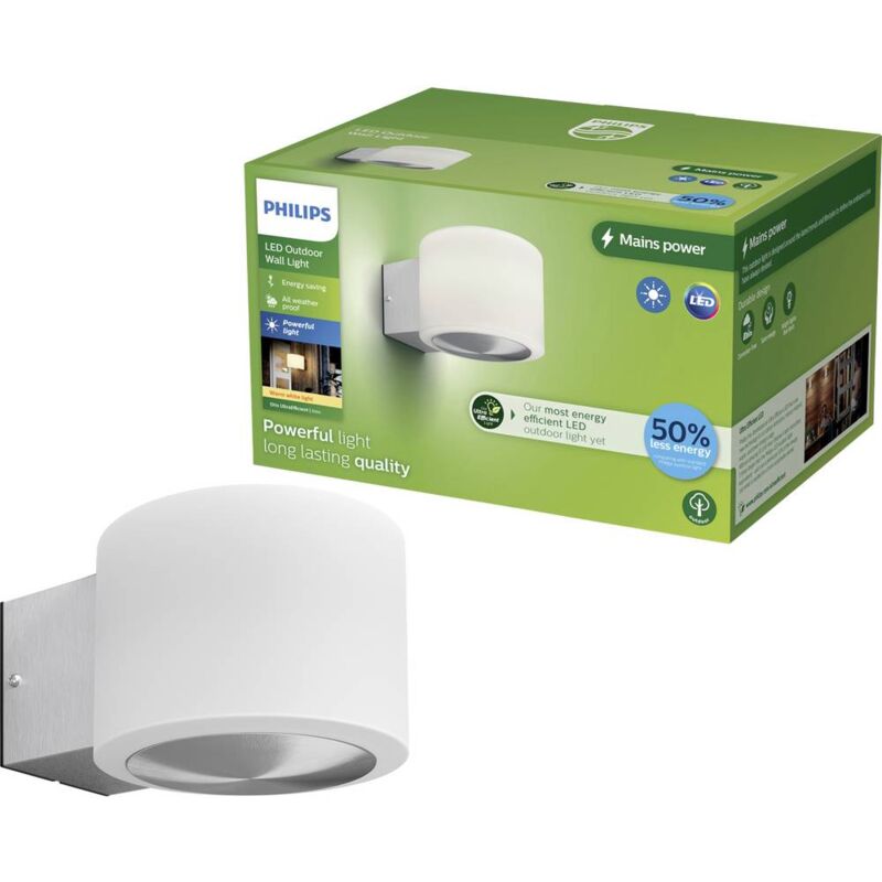 foto del prodotto philips led otis 929004141001 lampada da parete per esterni a led led monocolore 4.3 w acciaio inox