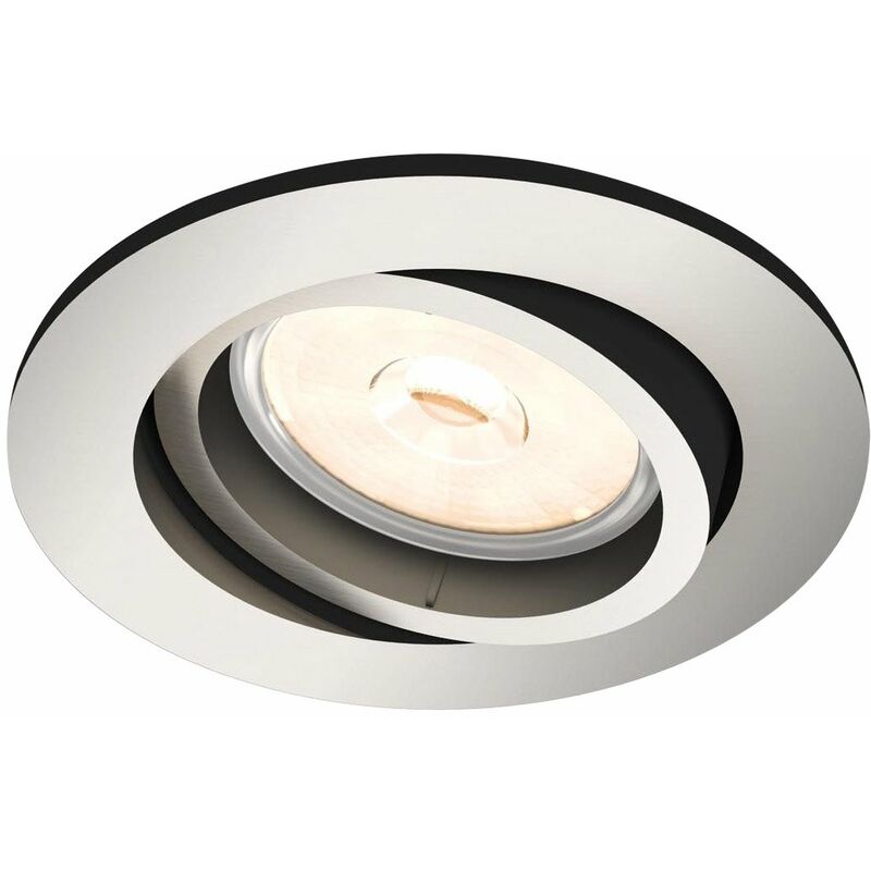 foto del prodotto philips lighting donegal faretto da incasso, attacco gu10, rotonda, cromato satinato