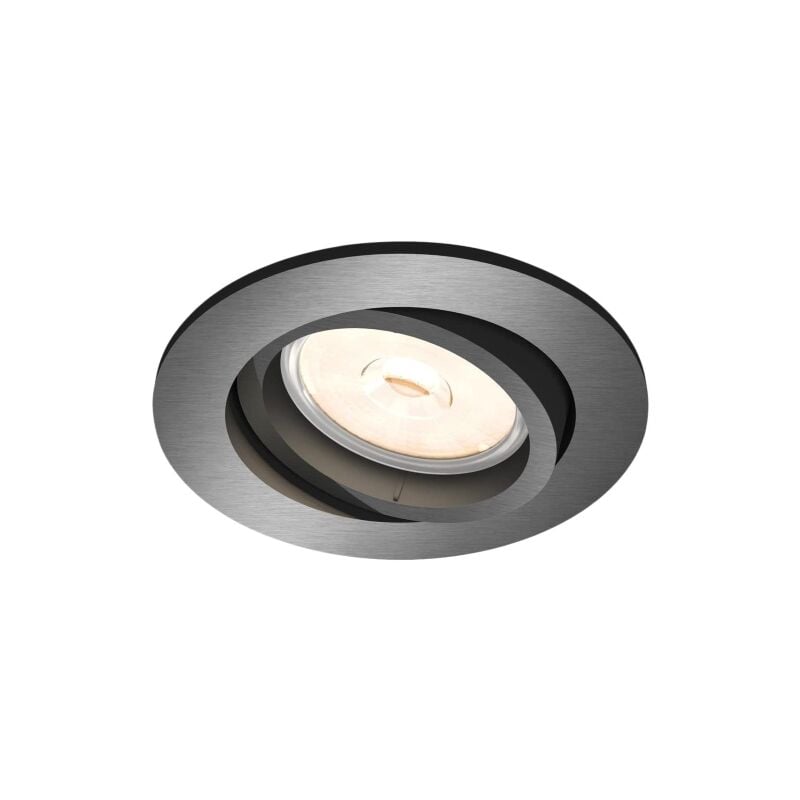 foto del prodotto philips lighting donegal faretto da incasso, attacco gu10, rotonda, grigio