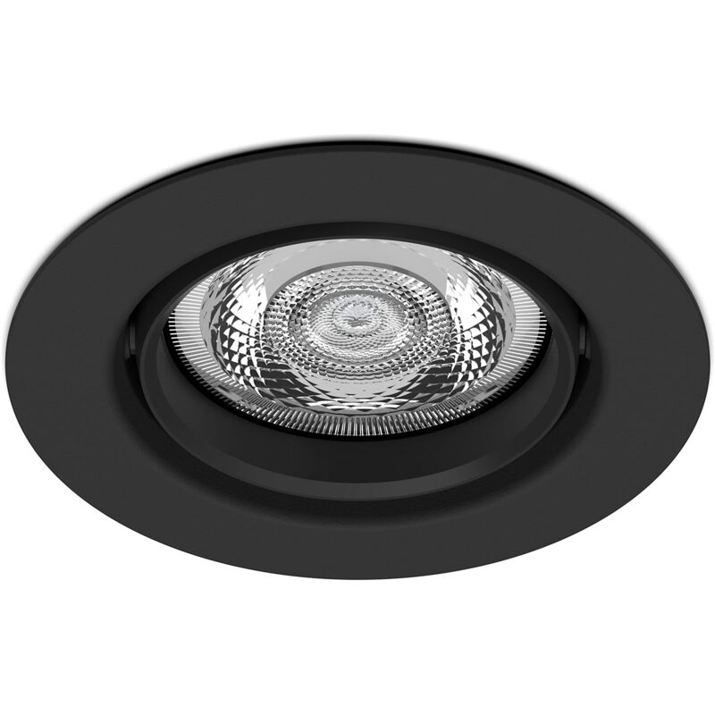 foto del prodotto philips lighting faretto da incasso led impala, equivalente a 6w, 27k, dimmerabile, nero
