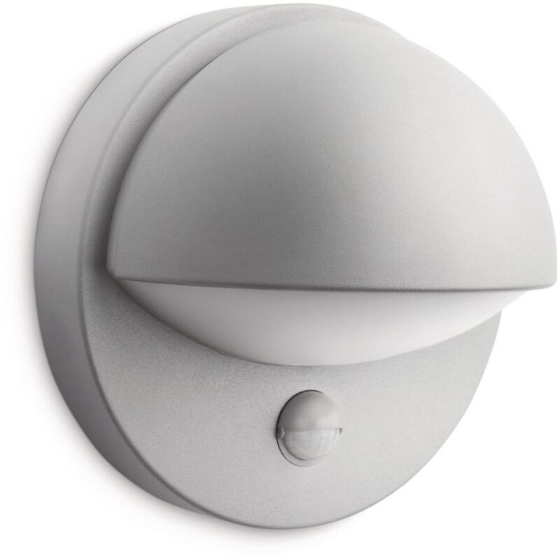 foto del prodotto philips lighting lampada a parete june, per esterni, attacco e27, con sensore di movimento, lampadina non inclusa, ip44, grigia