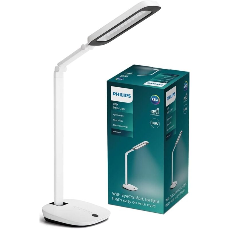 foto del prodotto philips lighting robotplus dsk601 rd 8719514430815 lampada da scrivania a led led 14 w bianco