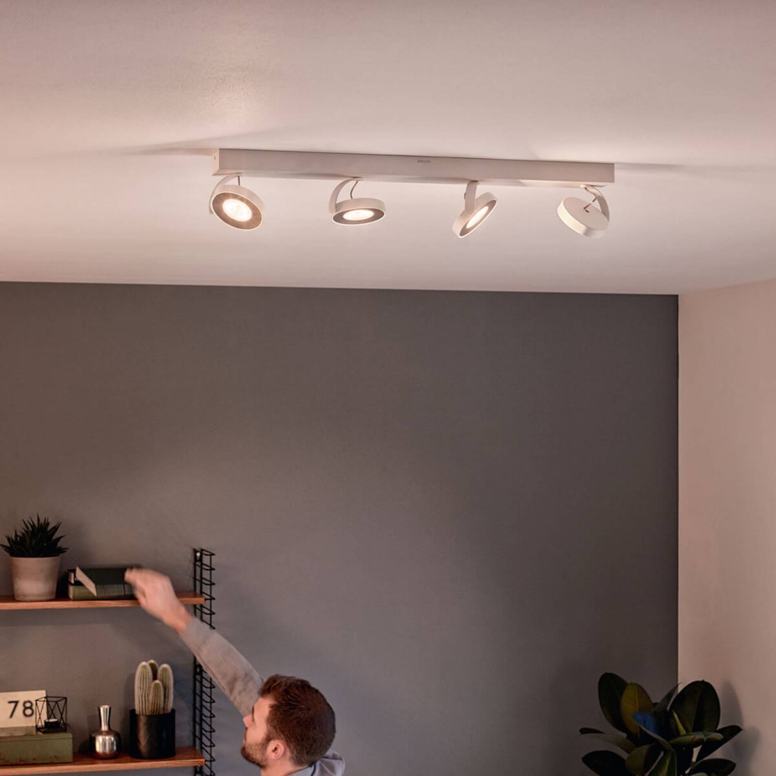 foto del prodotto philips luce calda spot led da soffitto clockwork