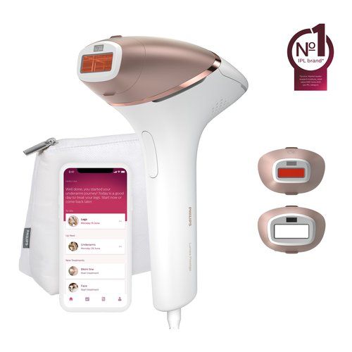 foto del prodotto philips lumea prestige 8000 series epilatore a luce pulsata ipl con tecnologia senseiq e 2 accessori per viso e corpo bri945 00 - bri945 00