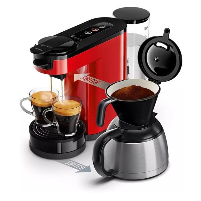 foto del prodotto philips macchina da caff a cialde rosse da 1 bar 1450w hd6592.85
