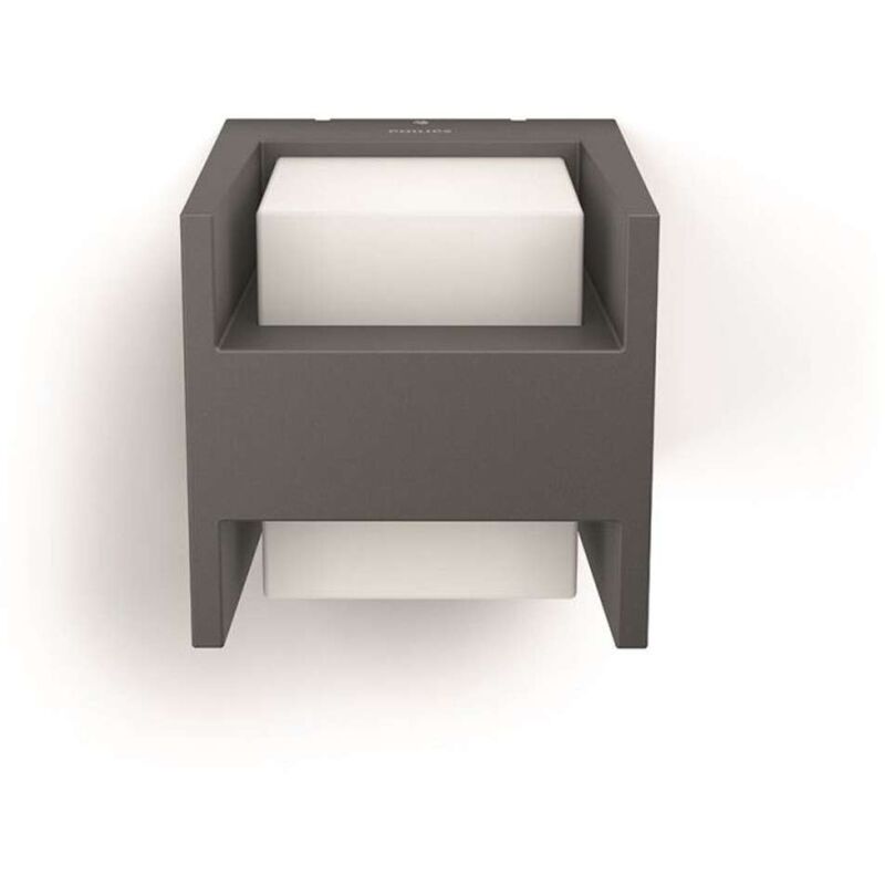 foto del prodotto philips mygarden lampada led a parete per esterni 13x13 cm, 2700 k, 4,5 w, antracite 915005193701
