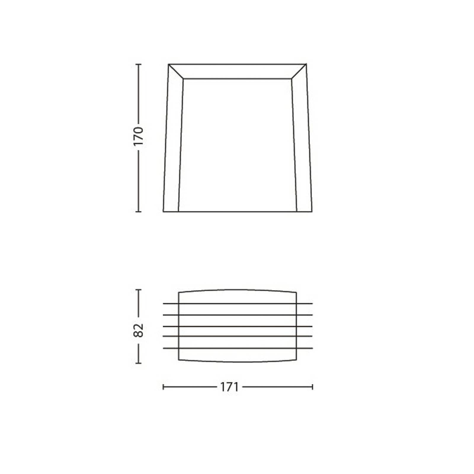 foto del prodotto philips mygarden shades applique da esterno e27 grigio
