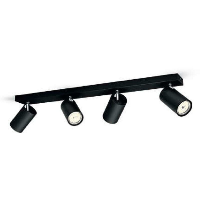 foto del prodotto philips myliving kosipo spot gu10 nero 4 luce